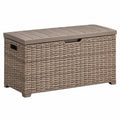 Garten-Auflagenbox 120 x 50 x 60 cm Polyrattan Taupe mit Deckel