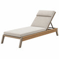 Sonnenliege 200 x 70 x 35 cm Holz Metall Beige verstellbar für Garten und Terrasse