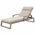 Gartenliege 200 x 70 cm mit Metallgestell in Beige verstellbar