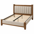 Polsterbett 180 x 200 cm Holz Beige mit Lattenrost klassisch